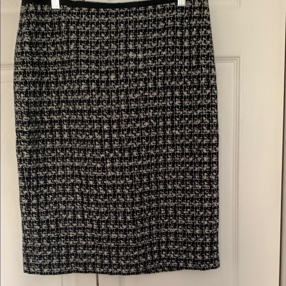 Talbots Black and White Pencil Skirt for Work